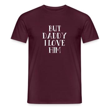 But Daddy I Love Him - Lyrics - Männer T-Shirt - Ziegelrot - Vorne - AI Model Male 178 light (178cm)