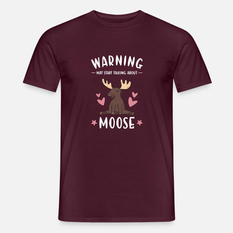 Elk Warning May Start Talking About Moose - Men’s T-shirt - brick red