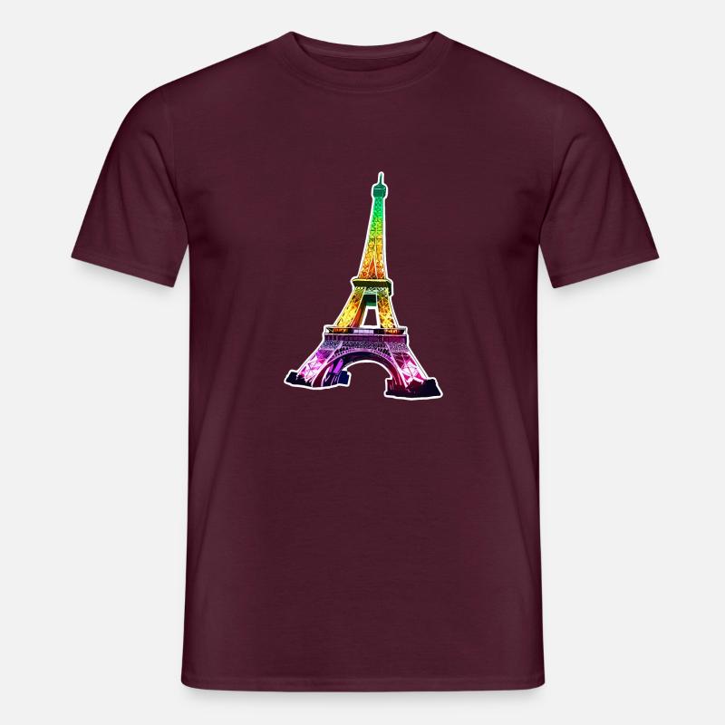 Eiffelturm #17 - Männer T-Shirt - Ziegelrot