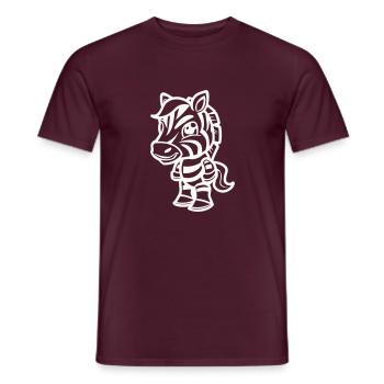 Bande dessinée zèbre - T-shirt homme - rouge brique - Devant - AI Model Male 178 light (178cm)