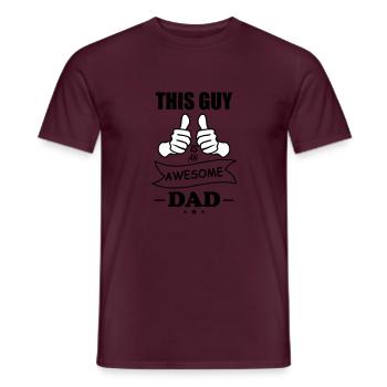 this guy is an awesome dad, father - Men's T-Shirt - brick red - Front - AI Model Male 178 light (178cm)