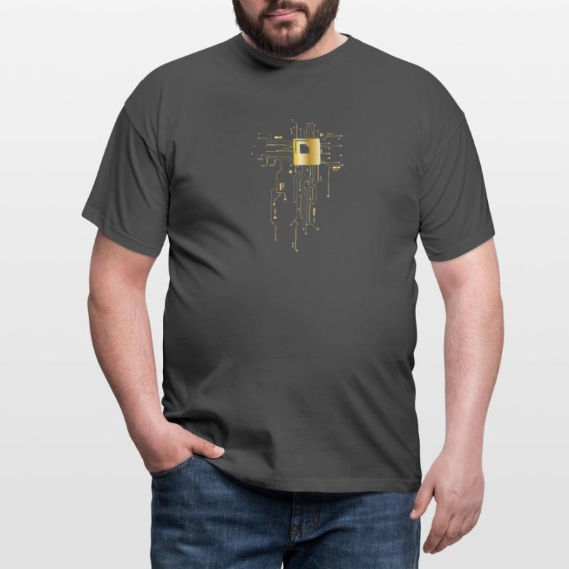CPU Technik Nerd Computerchip Informatiker Männer T-Shirt