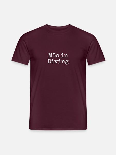 Tauchsport Tauchen Master of Science in Diving - Männer T-Shirt - Ziegelrot