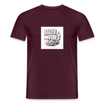 Vibrations de coureur - T-shirt homme - rouge brique - Devant - AI Model Male 178 light (178cm)
