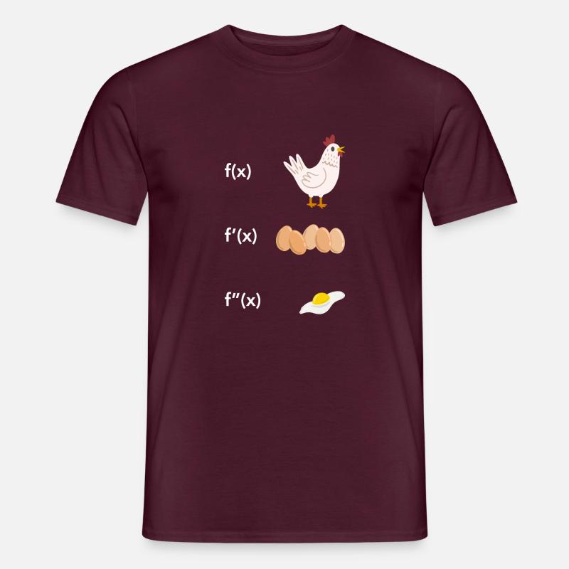 Ableitung Mathelehrer Mathe Hühner Geschenk - Männer T-Shirt - Ziegelrot