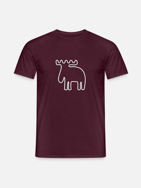 Elch - Männer T-Shirt - Ziegelrot