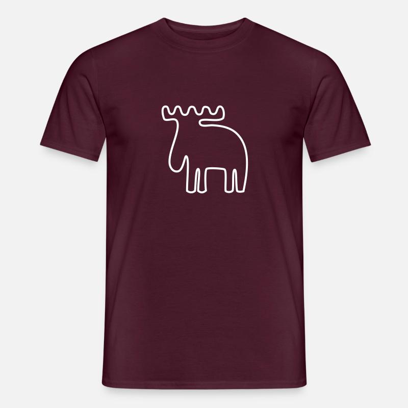 Elch - Männer T-Shirt - Ziegelrot