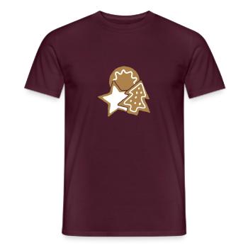 Plätzchen, Kekse und Weihnachten - Männer T-Shirt - Ziegelrot - Vorne - AI Model Male 178 light (178cm)