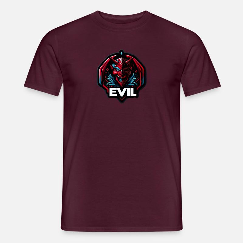 Böser Dämon - Männer T-Shirt - Ziegelrot