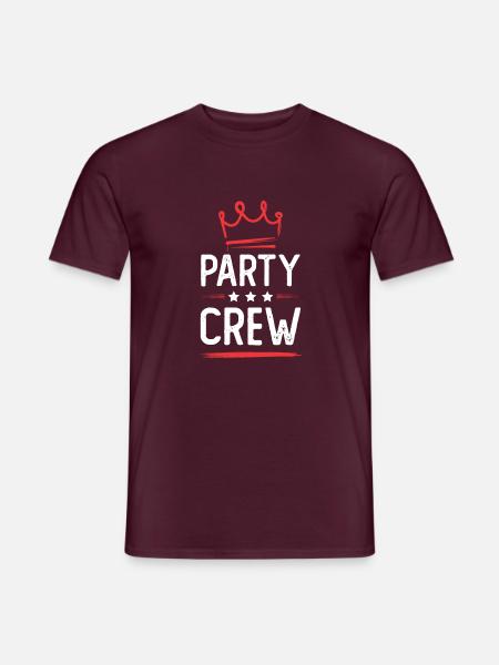Party Crew - Männer T-Shirt - Ziegelrot