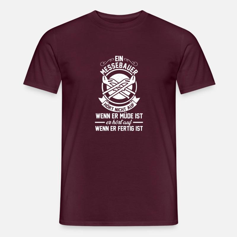 Messebau Studieren Messebauer - Männer T-Shirt - Ziegelrot