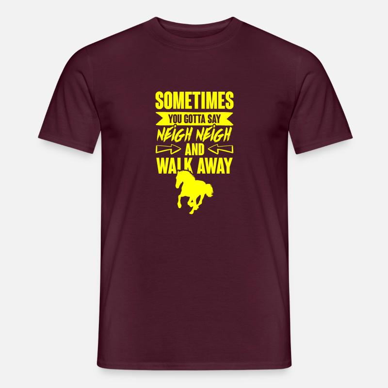 pferd reit spruch - Männer T-Shirt - Ziegelrot