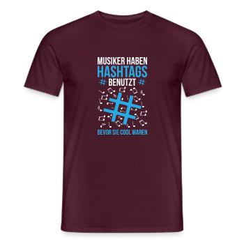 Musiker Haben Hashtags Benutzt Bevor Sie Cool Ware - Männer T-Shirt - Ziegelrot - Vorne - AI Model Male 178 light (178cm)