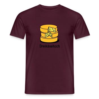 Dreikäsehoch – Die Wortspiel-Geschenkidee! - Männer T-Shirt - Ziegelrot - Vorne - AI Model Male 178 light (178cm)
