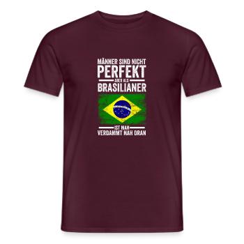 Brasilien Brasilianer Brasilianisches - Männer T-Shirt - Ziegelrot - Vorne - AI Model Male 178 light (178cm)