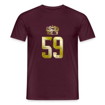 59 Number crown - Men's T-Shirt - brick red - Front - AI Model Male 178 light (178cm)