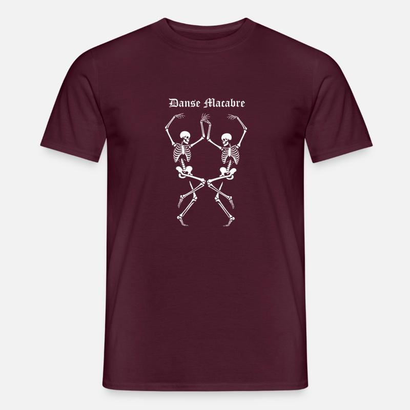 Danse Macabre - skeletons dancing - Men's T-Shirt - brick red