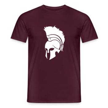 Sparta Helmet - Men's T-Shirt - brick red - Front - AI Model Male 178 light (178cm)