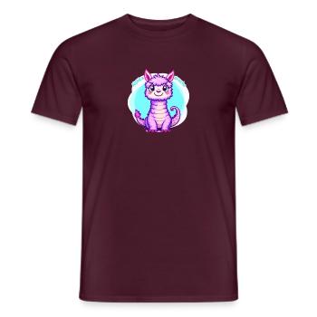 Alpakadrache - Männer T-Shirt - Ziegelrot - Vorne - AI Model Male 178 light (178cm)