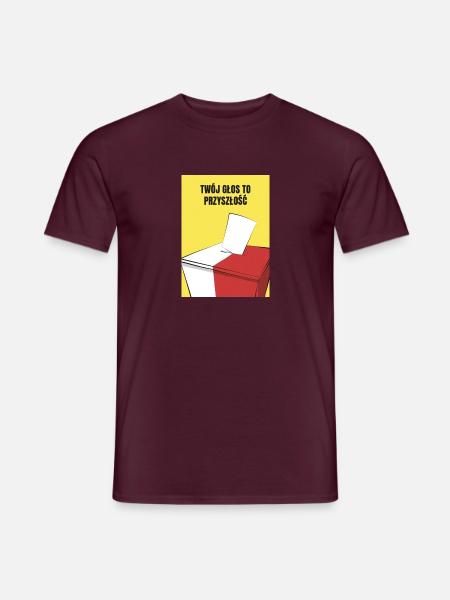 Ihre Stimme ist die Zukunft - Männer T-Shirt - Ziegelrot