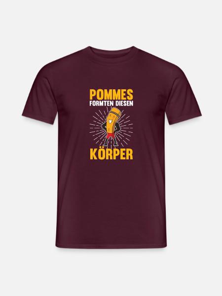 Pommes Formten diesen Körper - Männer T-Shirt - Ziegelrot