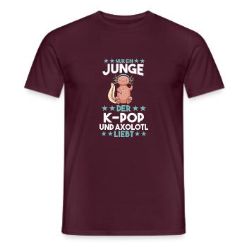 Axolotl K-pop - Männer T-Shirt - Ziegelrot - Vorne - AI Model Male 178 light (178cm)