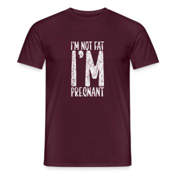I'm Not Fat I'm Pregnant 2 - Men's T-Shirt - brick red - Front - AI Model Male 178 light (178cm)