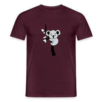 Koala Ours Bande Dessinée Arbre - T-shirt homme - rouge brique - Devant - AI Model Male 178 light (178cm)