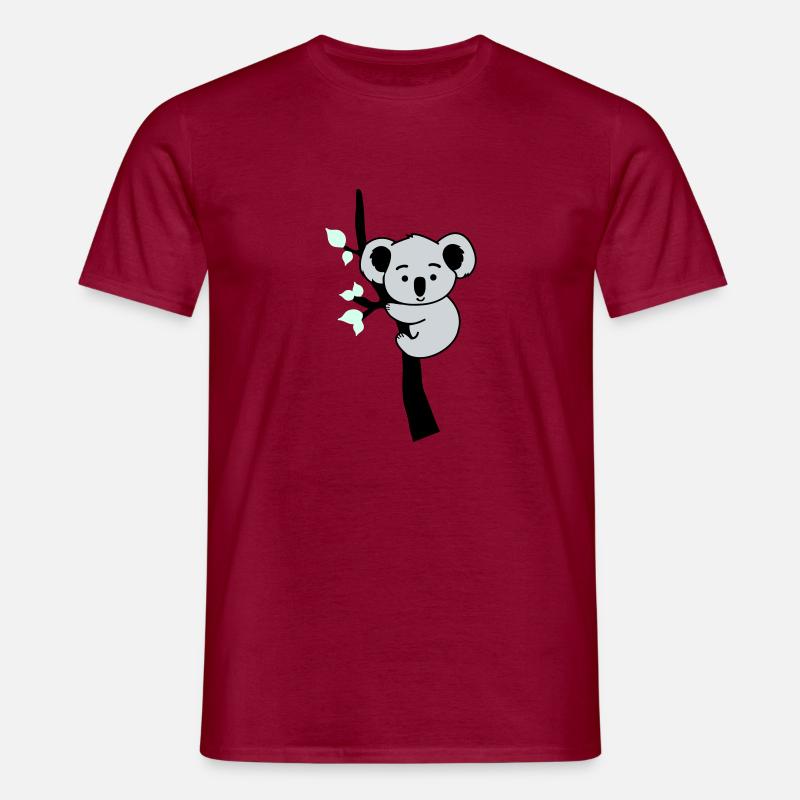 Koala Bear Comic Tree - Men's T-Shirt - brick red
