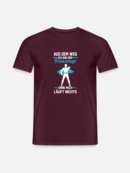 Trauzeuge - Männer T-Shirt - Ziegelrot