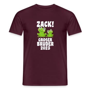 Bruder Geschwister Frosch Grosser Bruder Geschenk - Männer T-Shirt - Ziegelrot - Vorne - AI Model Male 178 light (178cm)