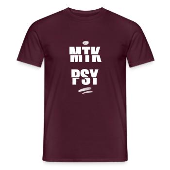 MTK PSY CREWS - Männer T-Shirt - Ziegelrot - Vorne - AI Model Male 178 light (178cm)