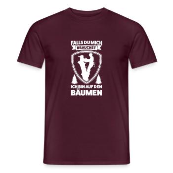 Baumkletterer Arborist Baumpflege Geschenk - Männer T-Shirt - Ziegelrot - Vorne - AI Model Male 178 light (178cm)