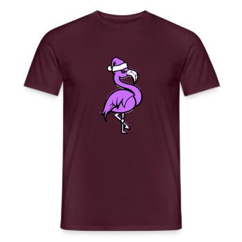 Flamingo Comique Noël - T-shirt homme - rouge brique - Devant - AI Model Male 178 light (178cm)