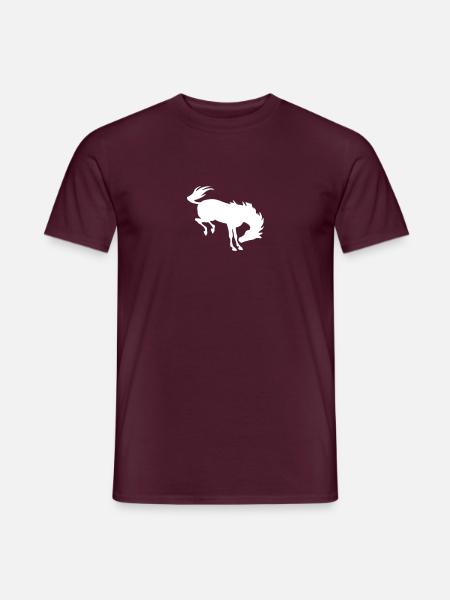 Bockendes Pferd - Männer T-Shirt - Ziegelrot