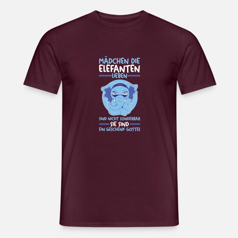 Dickhäuter Rüsseltier Elefant - Männer T-Shirt - Ziegelrot