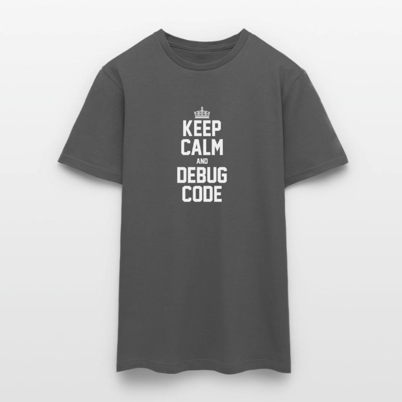 Keep Calm And Debug Code Programmer Nerd Software Männer T-Shirt