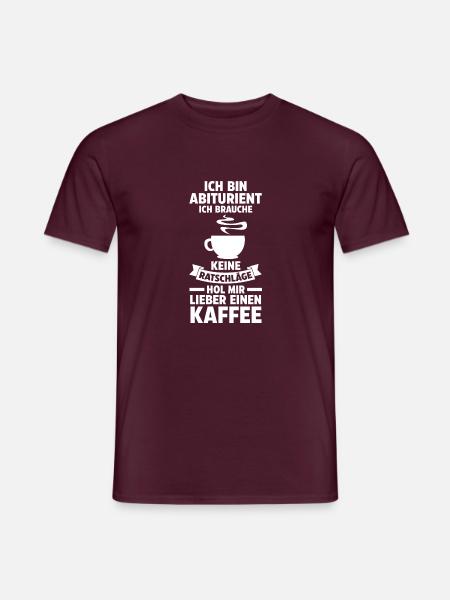Abiturient Kaffee Abifeier Abi Abitur - Männer T-Shirt - Ziegelrot