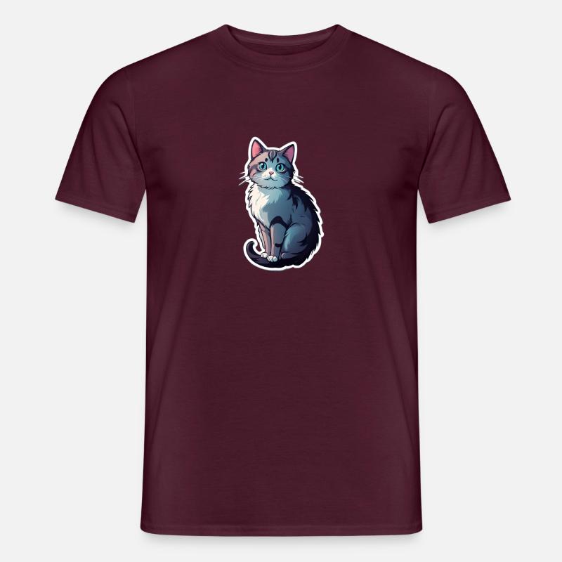 Cute cat - Männer T-Shirt - Ziegelrot