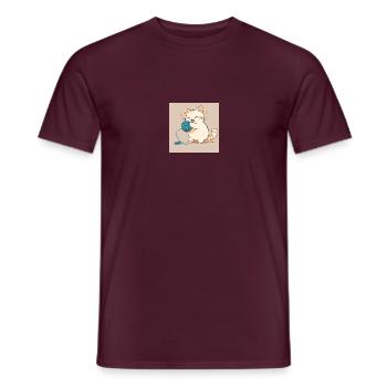 Süßes kleines Kätzchen - Männer T-Shirt - Ziegelrot - Vorne - AI Model Male 178 light (178cm)
