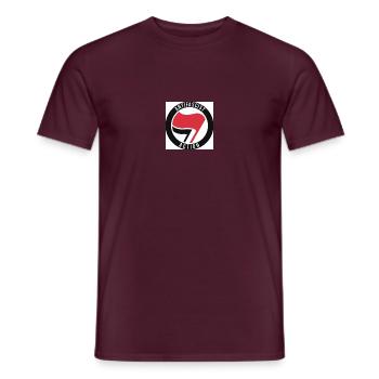 AFA Antifascist Action - T-shirt homme - rouge brique - Devant - AI Model Male 178 light (178cm)