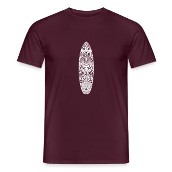 Maori Surf (version blanche) - T-shirt homme - rouge brique - Devant - AI Model Male 178 light (178cm)