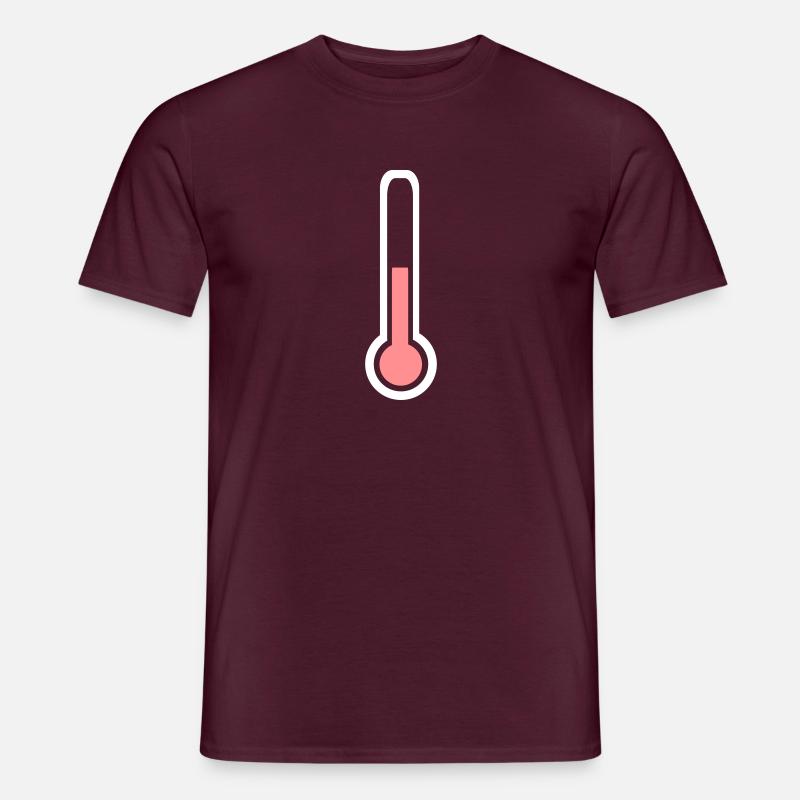 Thermometer - Männer T-Shirt - Ziegelrot