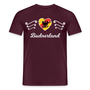 Badnerland Adler Herz - Männer T-Shirt - Ziegelrot - Vorne - AI Model Male 178 light (178cm)