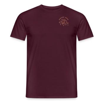 explore orange - Men's T-Shirt - brick red - Front - AI Model Male 178 light (178cm)