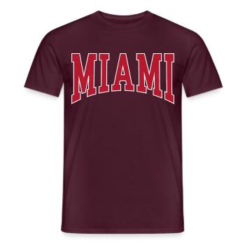Miami - T-shirt homme - rouge brique - Devant - AI Model Male 178 light (178cm)
