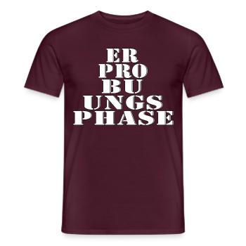 Trial phase - Men's T-Shirt - brick red - Front - AI Model Male 178 light (178cm)