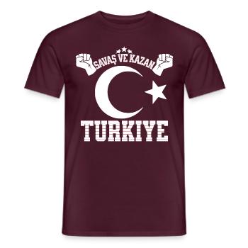 Türkiye Turquie Jersey Fan EM World Cup Sports Jersey - T-shirt homme - rouge brique - Devant - AI Model Male 178 light (178cm)