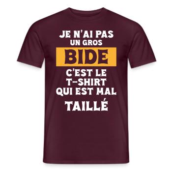 Big Fat T-Shirt - Männer T-Shirt - Ziegelrot - Vorne - AI Model Male 178 light (178cm)