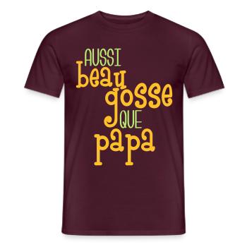 Aussi beau gosse que papa - Männer T-Shirt - Ziegelrot - Vorne - AI Model Male 178 light (178cm)